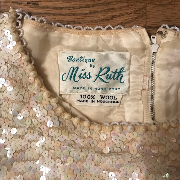 Vtg Miss Ruth Sequin Crop Top - Picture 5 of 7